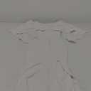 LAGSHIAN Women Sexy Elegant Off Shoulder Batwing Cape High Split Formal Long Dress (Medium ,White)