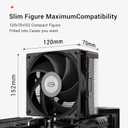 PCCOOLER CPU Air Cooler with Digital Display, Non-RGB Version, 4 Heat Pipes, High-Performance Quiet Tower Cooler, LGA 115X/1200/1700/1851, AM4/AM5 (CPS RT400 Digital BK)