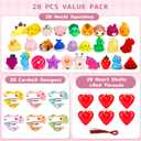 28 Pack Mochi Squishy Toys, Party Favors for Kids Ages 4-8-12, Mini Fidget Toys for Classroom, Birthday, Easter, Treasure Box Prizes, Goodie Bag Stuffers