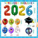 56 Pieces 5TH Grade Graduation Balloons 2026 5TH Grade Graduate Party Decorations Peace Out Fifth Grade Balloon for Celebration Graduation Class Ceremony School Party Supplies