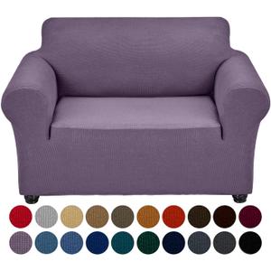 Joccun Stretch Chair Couch Cover,1-Piece Sofa Slipcover Spandex Jacquard Fabric Sofa Covers with Elastic Bottom,Washable Furniture Protector for Dogs,Cats,Kids(Armchair,Grapeade) (Small35" - 55")