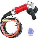 Air Polisher 4 Inch Pneumatic Water Grinders Air Powered Wet Sander with Rear Exhaust 5500 Rpm for Granite Marble Concrete Polishing