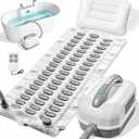 Bath Mat with Bubbles, 6-Speed Portable Bathtub Massager with Remote Control, Waterproof Non-Slip Spa Mat for Full Body Relaxation at Home