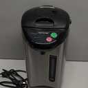 NutriChef Hot Water Urn Pot 3.38 QT, Insulated Stainless Steel Hot Water Dispenser & Boiler, Auto & Manual Dispense, Safety Lock, Electric Kettle, Black