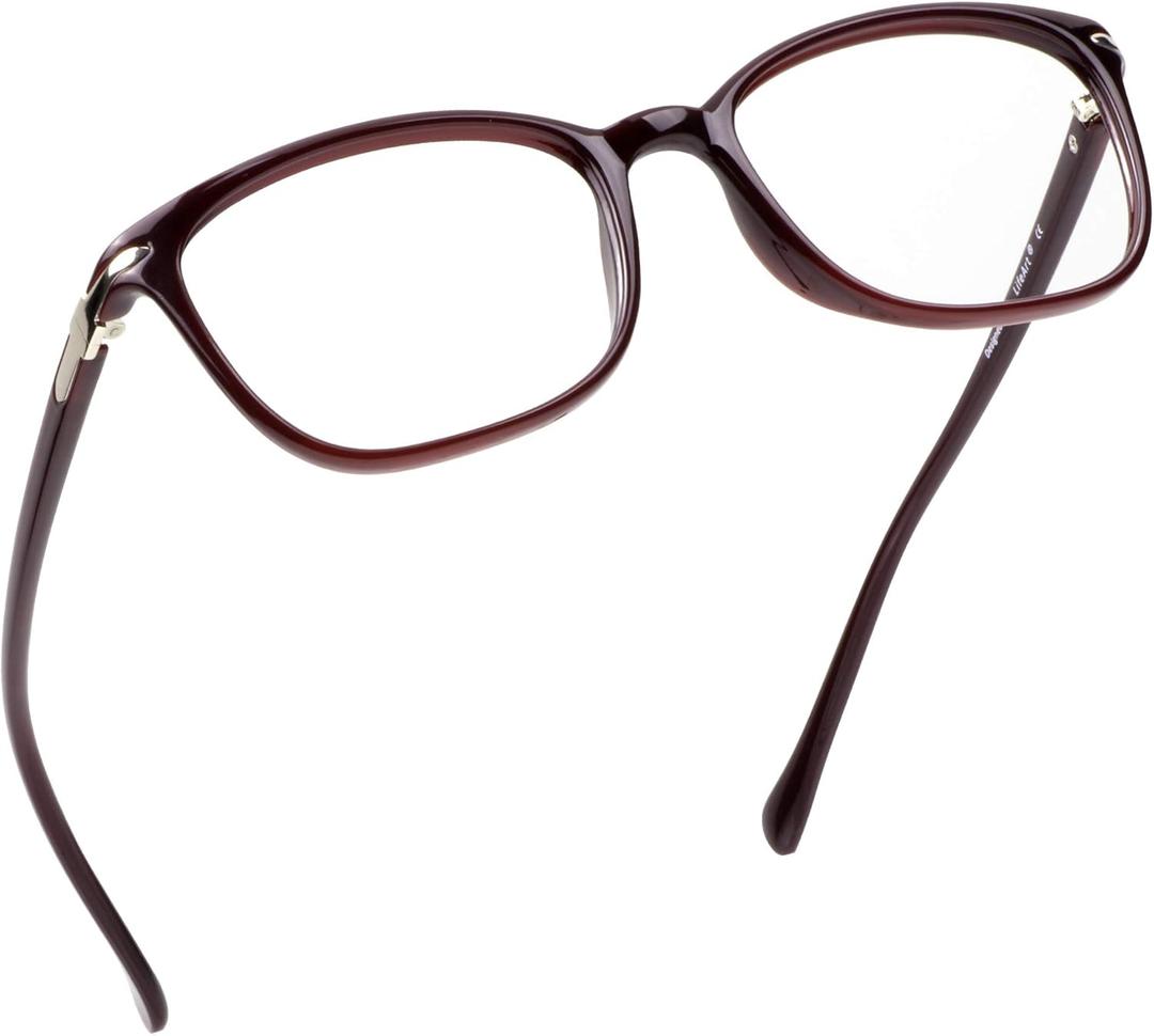 LifeArt Blue Light Blocking Glasses, Anti Eyestrain, Computer Reading Glasses,TV Glasses for Men and Women (04_nola_red)
