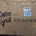 CalmMax Oval Ice Bath Tub with Lid for Athletes 492L Portable Cold Plunge Tub for Cold Water Therapy 5 Layers Ice Baths at Home Outdoor Gym - 105cm Long