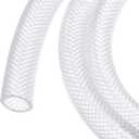 MECCANIXITY Braided Clear PVC Vinyl Tubing 5/8" ID PVC Tube High Pressure Water Hose 10ft for Industrial Tubing, Pump, 15.9mm x 21mm