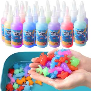 VEEBASY Magic Water Toy Kit, 60ml Magic Water Set with 24 Shape Molds, Handmade Water Toys Modern Mint, Handmade Water Toy,Creative Magi c Water Toy Creation kit for Kids Birthday Gifts20PCS