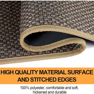 SUMLANS Kitchen Mat Set Cushioned Non Slip Rug for Kitchen Floor, Absorbent Runner Comfort Standing Mat Washable for Kitchen, Office, Home (Brown, 17.3"x47")