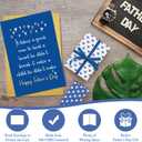 4 x Qiliji Funny Fathers Day Card for Stepdad, Humorous Father's Day Card for Second Husband, Bonus Dad Fathers Day Cards Gifts from Stepdaughter Stepson, Happy Father's Day Cards Gifts from Wife