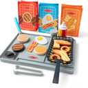 Melissa & Doug Flip & Fry Grill Play Set with Water Wow! Kids Kitchen Playset with Color Changing Play Food, Preschool Toys for Girls & Boys Ages 3+