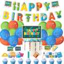 Math Party Decorations Math Birthday Party Supplies Includes Math Birthday Banner, Cake Topper, Cupcake Toppers, Balloons for Math Classroom Party Math Party