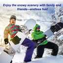 2 Pairs Winter Ski Snow Gloves Men Women Waterproof Touchscreen Snowboarding Gloves Warm Winter Snowmobile Glove