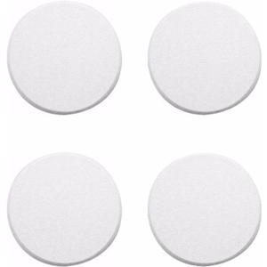 Wideskall White Round Door Knob Wall Shield Self Adhesive Protector (3" inch Standard Size, 4.0, Count)
