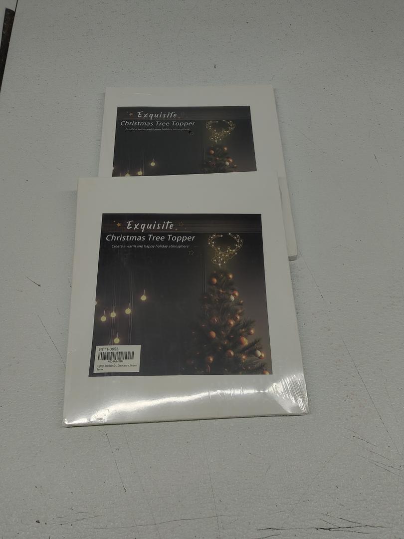 Reviews Exquisite Christmas Tree Topper Create A Warm And Happy Holiday Atmosphere, Lighted Reindeer, Golden, Pack of 2