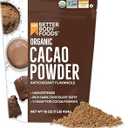 BetterBody Foods Organic Cacao Powder, Rich Chocolate Flavor, Non-GMO, Gluten-Free, Cocoa, 16 ounce, 1 lb bag, Pack of 5, BBD 09/03/ 2027