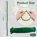 2 x 200PCS Christmas Garland Ties for Banister,15.7in Flexible Adjustable Holiday Garland Ties Green for Xmas Stair Home Decor Craft