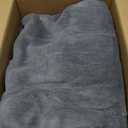 Newell Brands Sunbeam MIcroplush Soft Electric Heated Throw Blanket with Foot Pockets 3 Heat Settings and Auto-Off, Grey, 50''x70'', Grey