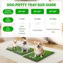 Portable Dog Grass Pad with Tray 20''x30'': Dog Litter Box with Artificial Grass Patch Bathroom Mat & Washable Pee Pad for Puppy Potty Training, Pet Loo Indoor Outdoor Use for Patio Balcony Apartment