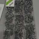 Keadic 540Pcs 1", 3/4", 5/8", 1/2" Insulated U Staple Nail Assorted Size Set with Storage Case, Electrical Cable Staples Metal Cable Clip with Plastic Staple Wire Holder for Fixing Electrical Cord