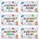 HunnmingRe 6 Pcs DIY Sleepover Pillowcase Supplies Coloring Sleepover Squad Pillow Covers Pajama Night Party Favors Color Your Own Slumber Pillowcase Arts Crafts for Birthday Overnight Gift