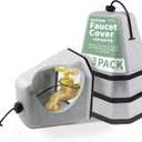 Outdoor Faucet Cover 3 Pack - Thickened Foam Insulated for Winter Freeze Protection, Reusable Hose Bib and Water Spigot Covers for Outside