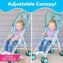 Peppa Pig Umbrella Stroller for Toddlers, Lightweight Foldable Travel Stroller with 3-Point Harness, Locking Wheels, Adjustable Canopy, Compact & Portable
