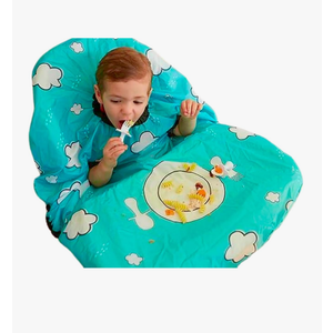 grabease Allover Waterproof Bib for Self-Feeding Infants and Toddlers, Machine Washable, Ages 6-24 Months
