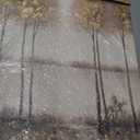 Yihui Arts Hand Painted Tree Painting on Rustic Canvas with Gold Foil Accents - Vertical Landscape Artwork for Farmhouse, Living Room, Bedroom, and Hallway Decor (36"L x 24"W)