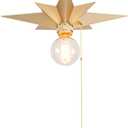 VILUXY Flush Mount Ceiling Light, Gold Star Light Fixtures Mini Ceiling Lamps with Pull Chain On/Off Switch for Hallway, Entryway, Study Room, Bedroom