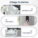 Antarctic Star Nugget Ice Makers Countertop with Handle, 35lbs/Day, Portable Sonic Ice Machine with Auto-Cleaning, Basket and Scoop for Home/Kitchen/Office/Camping(Stainless Steel Silver)
