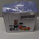 Ganiza Smoothie Blender, 900W Blenders for Shakes and Smoothies, 15-Piece Personal Blender and Grinder Combo for Kitchen, Smoothies Maker with 4 BPA-Free Portable Cup, Nutritious Recipe (Black)