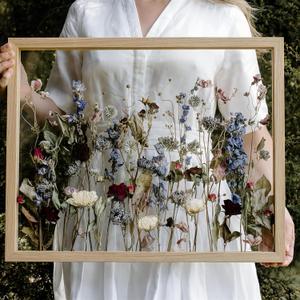 16x20 Floating Frame Double Real Glass Frame 12x16 Natural Oak Wood Floating Picture Frames For Flower Bouquet 16x20 Floater Frame (16x20/Real Glass, Natural Oak)