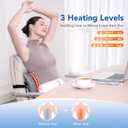 KNQZE Heated Lumbar Support Pillow for Office Chair, Car, Bed, and Recliner-Customizable Height for Personalized Comfort - Relieves Lower Back Pain and Enhances Posture