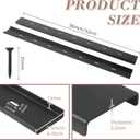 Set of 4 C Channel Steel Support for Table Top Live Edge Slab, 36" x 1/2" Leg Hidden Metal Support Bracing C Channel Bracket with Screws for Woodworking or DIY Projects, 36 Inch