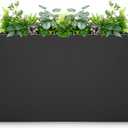 Zezgeuro Galvanized Steel Planter Box - No Installation Required Metal Rectangular Block Long Box Planter Modern Outdoor Planters All-Weather Use with Drainage Holes for Patio/Porch, 36×24×12IN