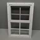 MHirmosy 2 Pcs 12" x 18" White Shed Windows with Tempered Glass & Fiberglass Screen - Flush Mount Sliding Windows for Chicken Coop, Playhouse, Garage (Weatherproof & Easy Install)