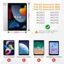 BMOUO Kids Case for New iPad 10.2 2021/2020/2019-iPad 9th/8th/7th Generation Case with Built-in Screen Protector,Shockproof Lightweight Handle Stand Kids Case for iPad 10.2" 2021/2020/2019 Latest-Red