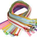 YaHoGa 10pcs 24 Inch Separating Jacket Zippers for Coat Jackets DIY Sewing Handbags Clothing Resin Zipper Plastic Zippers Bulk 10 Colors (24" O/E)