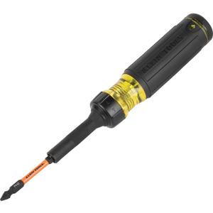Klein Tools 32313HD 13-in-1 Multi-bit Ratcheting Screwdriver, Double-Ended Impact Bit Set, 12 Impact Driver Bits and 1/4-Inch Nut Driver