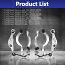 8Pcs Front Suspension Kit Left Right Upper Lower Forward Rearward Control Arm w/Bushings Ball Joint Replacement for 2007-2017 Lexus LS460 RWD -4861059095 4861059135 MS861076