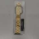 MioHHR Solid Stainless Steel Band Compatible with Apple Watch 45mm, Metal Strap with Soft TPU Case for iWatch Series 9 8 7 45mm Women and Men, Gold