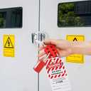 WUWEOT 8 Pack Lockout Tagout Hasp, Tamper-Proof Padlock Hasp, Stainless Steel Lock Out Tag Out Hasp, Impact-Resistant Loto Hasp with Extended Jaw (1.5 Inches)