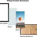 JCJMY  Picture Frame Black for Wall Hanging or Tabletop, Wall Mounting Horizontally or Vertically, 11x21 Wall Gallery Poster Photo Frame with Shatter Resistant Plexiglass, Black