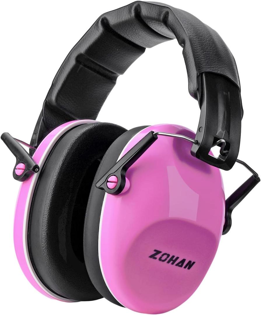 ZOHAN 032 Kids Noise Canceling Headphones - 25dB NRR Kids Ear Protection Earmuffs for School, Monster Jam, Fireworks, Travel, Air Show, Concert, Autism - Pink