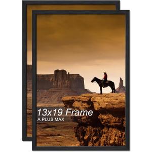A PLUS MAX 13x19 Picture Frame Set of 2 Black Light Weight Wall Mount