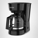 BLACK+DECKER 12-Cup Coffee Maker with Easy On/Off Switch, Easy Pour, Non-Drip Carafe with Removable Filter Basket, Vortex Technology, Black