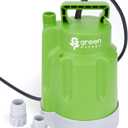 Green Expert 1/4HP Submersible Sump Pump 25-Foot Power Cord High Flow 1800GPH for Water Removal Household Drainage Utility Pump Easy to Use in Pools Hot Tub Flooded House Suit to Garden Hose