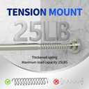 Mcrbeay Shower Curtain Rod, 1" Diameter Heavy Duty Tension Shower Rod, Non Slip Adjustable 28-102 inch No Drill Shower Curtain Rods Spring Tension For Bathroom, Shower Stall, No Rust, Brushed Nickel