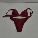 Bathing Suits for Women Deep V Neck Sexy Two Piece Bikini Sets for Women Thong Halter Cheeky Swimsuit, Small